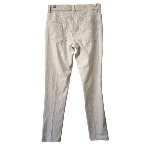 Old NAVY Active Dress Pants 30x32 Cream Tech Hybrid Slim 4 Way Stretch Light NWT - Picture 2 of 16